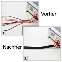 Minadax 1 Meter, 13mm &Oslash; Selbstschlie&szlig;ender Profi Kabelschlauch Kabelkanal in schwarz f&uuml;r flexibles Kabelmanagement
