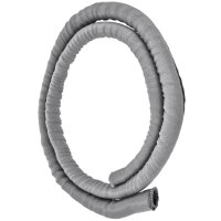 Minadax® Selbstschließender 2 Meter Profi Kabelschlauch Kabelkanal 29mm Innendurchmesser in grau für flexibles Kabelmanagement