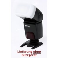 Impulsfoto Diffusor, Weichmacher, Bouncer, Softbox kompatibel für Nissin Speedlite Di622 Mark II, Canon, Nikon und Sony