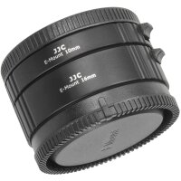 JJC Zwischenring, Makrofotografie, Geeignet für Sony E-Mount Systemkameras, 10mm und 16mm Automatik Makro Zwischenringe, Übertragung aller Automatikfunktionen