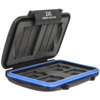 JJC Speicherkartenetui Schutzbox, Stoßfest, Wasserdicht, Für 4 SD, 4 MicroSD, 2 CF Karten, Sicher transportieren und aufbewahren