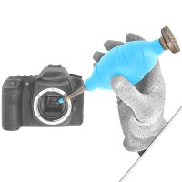 Blasebalg Extra Stark mit Staubfilter Staubreiniger Blau Air Blower Geeignet für Kamera, Objektive, Sensor, Tastatur, Smartphone von JJC