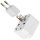 Minadax Reiseadapter Travel Adapter universal 3-teilig, 150 Laender EU, USA, AUS, UK Stecker, kompakt 64 x 62 x 47mm