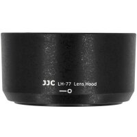 JJC LH-77 Gegenlichtblende Sonnenblende Schwarz Kompatibel mit Nikon AF-P DX NIKKOR 70-300mm f / 4.5-6.3G ED VR und AF-P DX NIKKOR 70-300mm f / 4.5-6.3G ED, Ersatz f&uuml;r Nikon HB-77