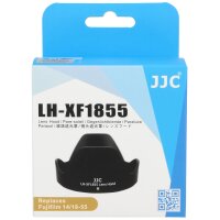JJC LH-XF1855 Gegenlichtblende Sonnenblende Schwarz Kompatibel mit Fujifilm Fujinon XF 14mm f/2.8 R und XF 18-55mm f/2.8-4 R LM OIS