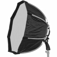 Impulsfoto Triopo MX-SK55 Softbox 55cm für Blitzgeräte + Transporttasche, Weiche Ausleuchtung, Schirm-Softbox mit 180° Neigung
