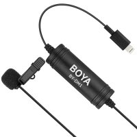 Boya BY-DM1 Lavalier Mikrofon f&uuml;r iPhone iPad iPod| omnidirektionaler Mikrofon | Perfet geeignet f&uuml;r Video-Aufnahmen, Interviews, Vortr&auml;ge, Podcast | Qualtitative Aufnahmen