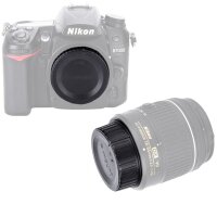 Geh&auml;usedeckel und Objektivr&uuml;ckdeckel Camera Body Cap Set kompatibel mit Nikon F - L-R16