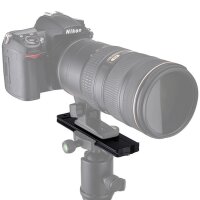 KIWI Schnellwechselplatte f&uuml;r Objektive geeignet f&uuml;r Nikon Canon Sigma Pentax Sony Objektive qualitativ verarbeitet aus Aluminium mit Arca-Swiss Schnellspanner System - LP-150