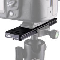 KIWI Schnellwechselplatte f&uuml;r Objektive geeignet f&uuml;r Nikon Canon Sigma Pentax Sony Objektive qualitativ verarbeitet aus Aluminium mit Arca-Swiss Schnellspanner System - LP-150