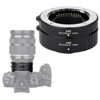 JJC AET-M43S(II) Automatik-Zwischenringe f&uuml;r Kameras mit M4/3 Anschluss | 10mm, 16mm Zwischenringe Makrofotografie, Kompatibel mit Olympus/Panasonic Micro Four Thirds