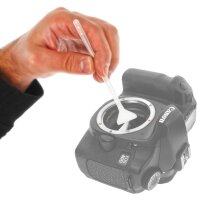 Impulsfoto JJC Kamera Sensor Reinigungs Kit für Vollformat + 15ml Reinigungsflüssigkeit + Blasebalg-  10 x 24mm Swabs Einzeln Vakuum verpackt und Staubfrei