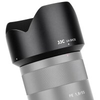 JJC LH-SH131 Gegenlichtblende Sonnenblende Schwarz Kompatibel mit Sony Sonnar T* FE 55mm f/1.8 ZA, Sony Sonnar T* E 24mm f/1.8 ZA