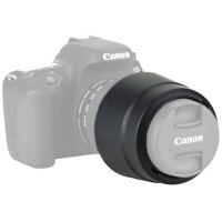 JJC LH-63 Gegenlichtblende Sonnenblende Schwarz Kompatibel mit Canon EF-S 55&ndash;250mm f/4&ndash;5.6 IS STM, Ersatz f&uuml;r Canon ET-63