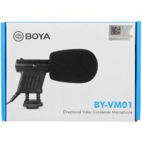 Boya BY-VM01 Richtmikrofon Kondensatormikrofon | f&uuml;r DSLRs DSLMs Camcorder | Supernieren-Charakteristik QUALITATIVE Aufnahmen | PERFEKT geeignet f&uuml;r Tonaufnahmen