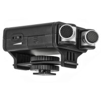 Impulsfoto Boya Stereo-Mikrofon mit Hochpassfilter verstellbar um 90° bis 120° - BY-SM80 | Hochwertiges Stereo-/Richtmikrofon | Für DSLR, Videokamera, Audio Recorder