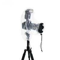 Impulsfoto JJC Kamera Regenschutzh&uuml;lle, Rain Cover Wasserdicht | Durchsichtige Schutzh&uuml;lle f&uuml;r kleine DSLR Kameras mit Objektiv bis 25cm L&auml;nge