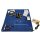 Minadax 60 x 60cm Antistatik ESD Matte in Blau inkl. Handschlaufe + Erdungsstecker + Verl&auml;ngerung 1,7m