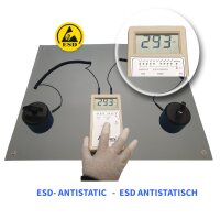 Minadax 120 x 60cm Antistatik ESD Computer Matte Tischmatte „Premiumqualität“ inkl. Manschette + 2,4m Verlängerung + ESD Erdungs-Stecker