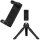 Impulsfoto JJC Mini-Stativ-Kit für Kompaktkameras, DSLRs der Einstiegsklasse, Action-Kameras und Smartphones | Tripod-Stativ - Smartphone-Clip - Adapter für Action-Kamera | TP-MT1K Silver