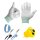Minadax Erdungsbaustein + Manschette mit 1,70m Verl&auml;ngerung - EBP - Innovativer ESD Antistatik Schutzkontaktstecker Erdungsstecker + ESD Antistatik Handschuhe Gr: L