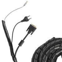 Minadax Kabelmanagement Flexibel - &Oslash; 12-35 mm 5 meter - Kabelschlauch Spiralschlauch Kabelschutz Zuschneidbar | Zum B&uuml;ndeln von Kabeln | Hochwertiges Polyethylen