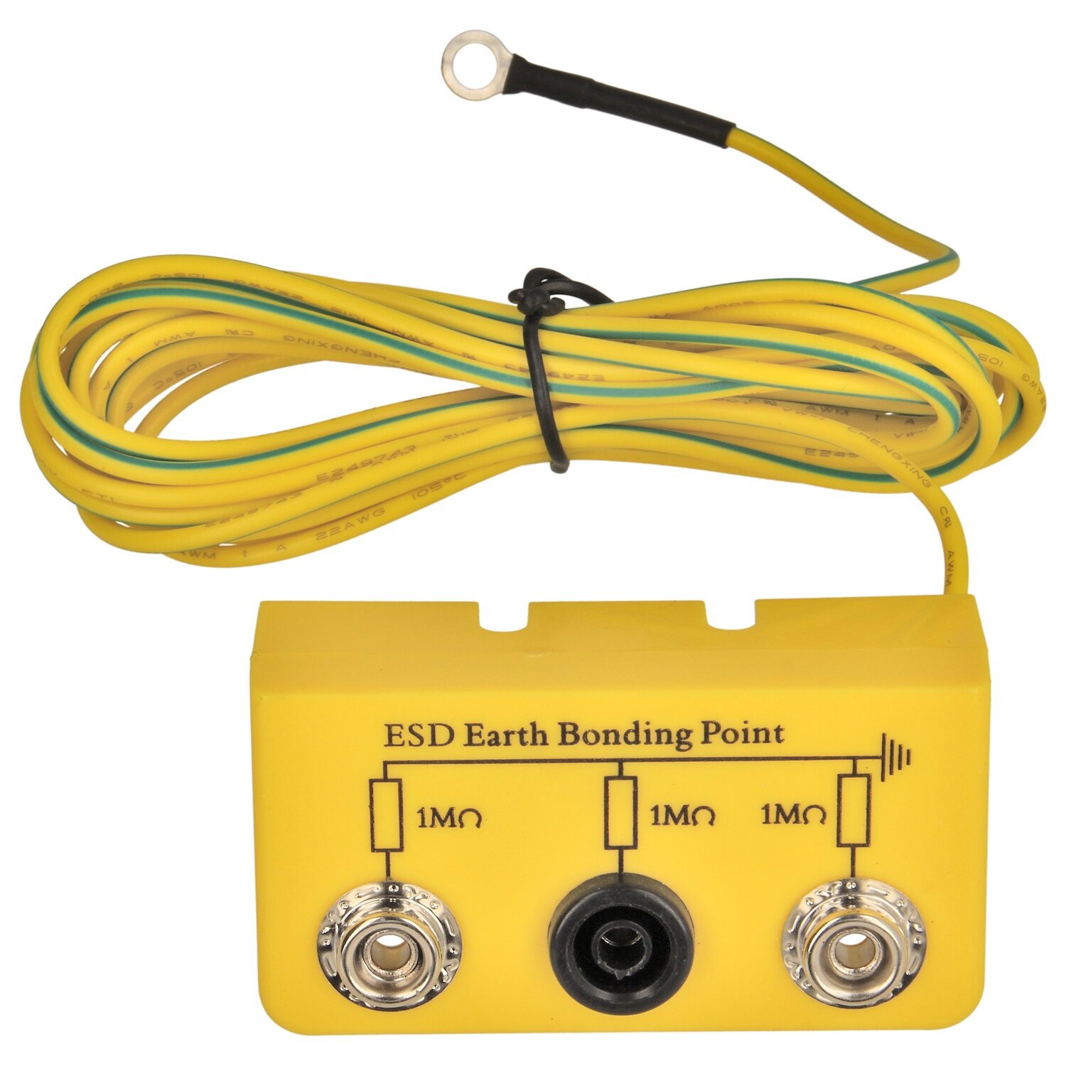 Anti Statisch Handschlaufe ESD Erdungskabel mit 1,5 m langem Kabel Gelb 