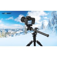 K&amp;F Concept Mittelsaeule Auslegearm Kameraauslegearm 32cm mit Spigot 1/4 Zoll u. 3/8 Zoll Belastbarkeit 5KG schwarz