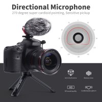 K&amp;F Profi Richtmikrofon-Set &amp; Vlogging Kit f&uuml;r Smartphones Cams Computer