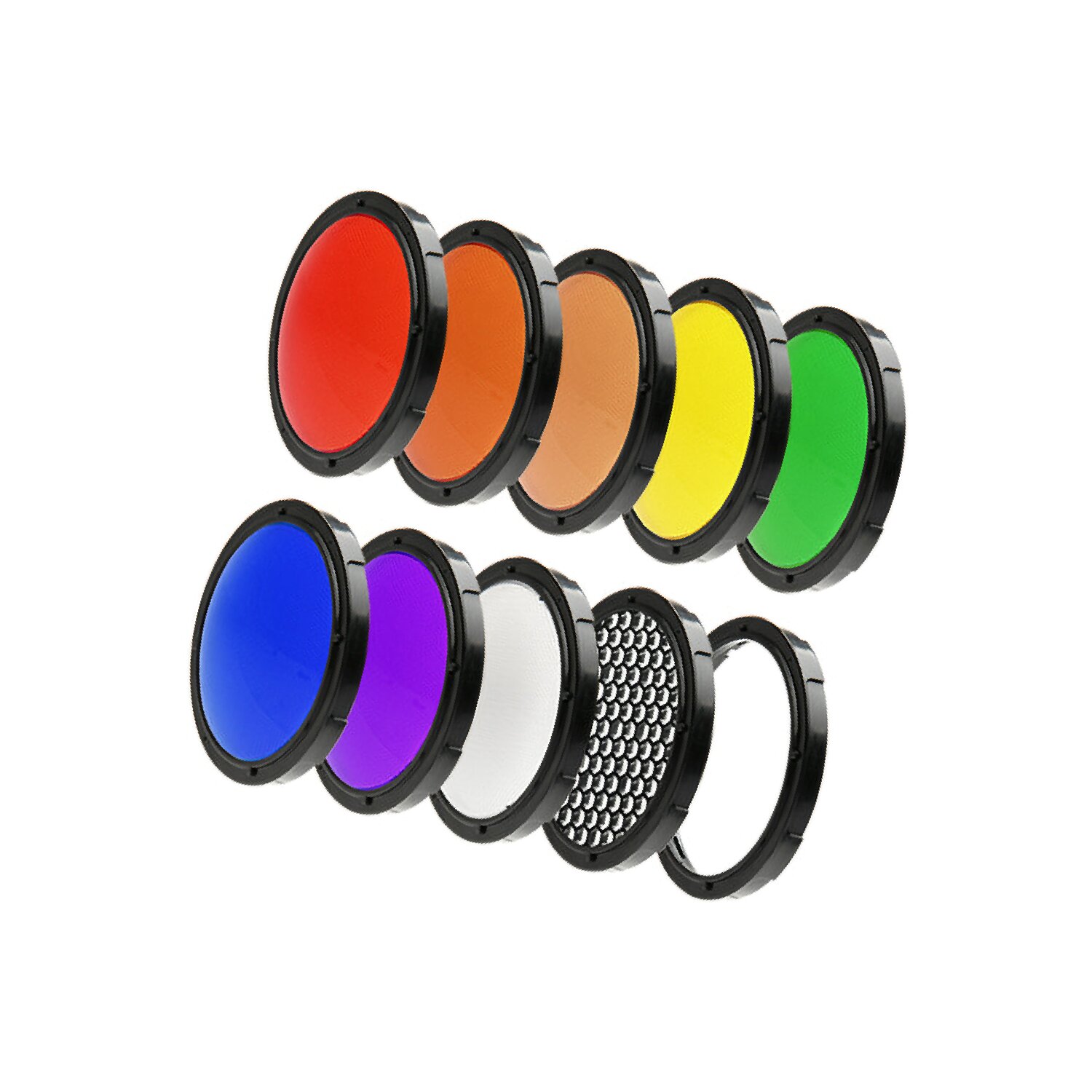 Impulsfoto SMDV Lichtfilter-Kit F&uuml;r Speedbox-Flip Softbox | 7 Farbfilter - Gel Frame - Diffusor - Wabenaufsatz