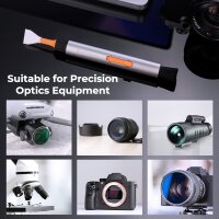 Minadax KF Sensor Objektiv und Kamera Reinigungs-Set f&uuml;r APS-C Sensor - K&ouml;pfe Austauschbar