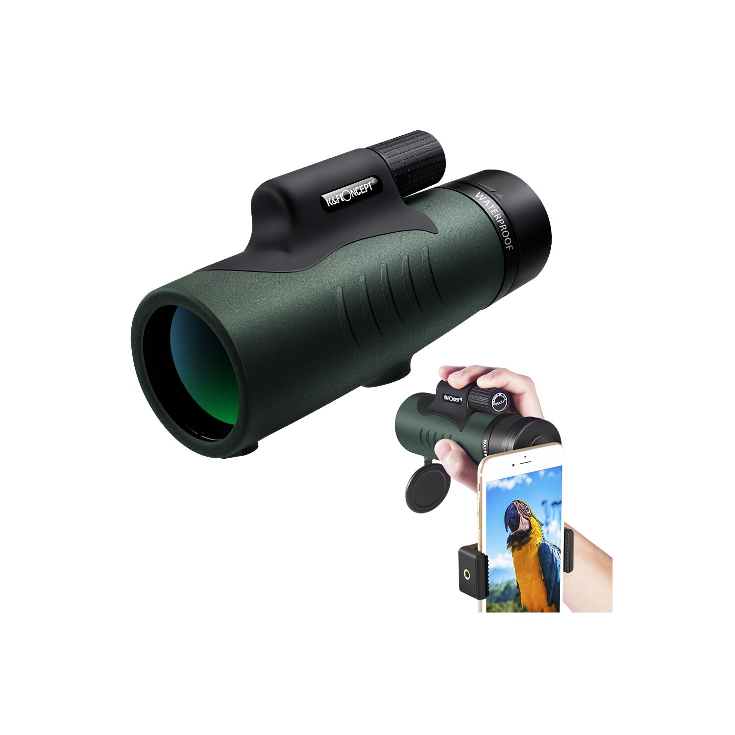 Minadax KF Hochleistungsfernglas mit Nachtsicht-Funktion f&uuml;r Vogelbeobachtung und Outdoor-Sport - 12 mm x 50 mm
