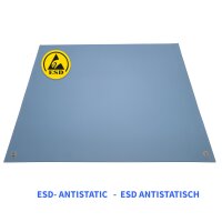 Minadax 40 x 30cm Antistatik ESD Computer Matte Tischmatte Blau L&ouml;tzinnbest&auml;ndig + Anschlusskabel