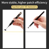 Minadax Antistatik ESD Vakuumstift Pen für SMD Bauteile - 3+3 Aufsätze