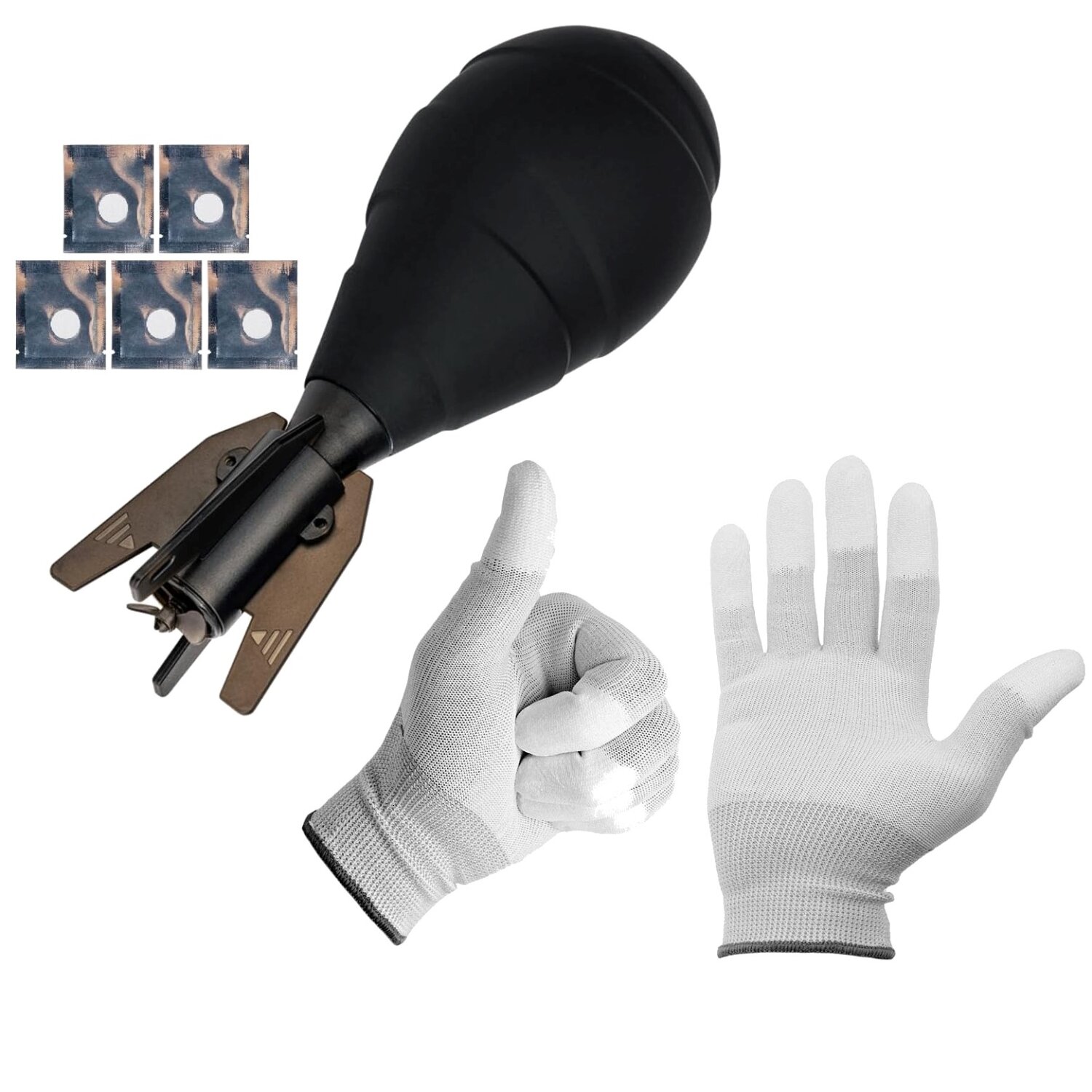 Minadax Rakete Blasebalg Dust-Free Air Blower mit Handschuhe