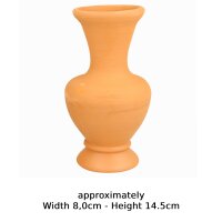 Minadax Kreative Natur Ton-Vasen Set mit 6 Acrly Farben und Pinsel