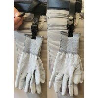 Minadax 2x Handschuhhalter Leder mit G&uuml;rtelschlaufe...