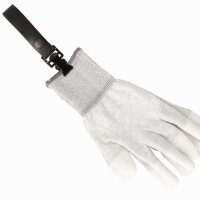 Minadax 2x Handschuhhalter Leder mit G&uuml;rtelschlaufe und 3 kg Bei&szlig;kraft - F&uuml;r G&uuml;rtel bis 4,5 cm Breite