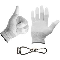 Minadax 1 Paar -M- ESD Antistatik Handschuhe f&uuml;r Labore Elektronik Cleanrooms + 1x G&uuml;rtelhalter