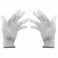 Minadax 1 Paar -L- ESD Antistatik Handschuhe f&uuml;r Labore Elektronik Cleanrooms + 1x G&uuml;rtelhalter