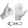 Minadax 1 Paar -L- ESD Antistatik Handschuhe f&uuml;r Labore Elektronik Cleanrooms + 1x G&uuml;rtelhalter