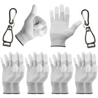 Minadax 5 Paar -XL- ESD Antistatik Handschuhe f&uuml;r Labore Elektronik Cleanrooms + 2x G&uuml;rtelhalter