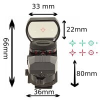 Minadax Kamera Red Dot Punkt Visier für schnell bewegende Ziele | Sportfotografie Tierfotografie Wildlife Astrofotografie | + Hotshoe Adapter