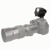 Minadax Red Dot Punkt Visier f&uuml;r gro&szlig;e Kameras + Hotshoe Adapter | f&uuml;r schnelle Ziele | Sportfotografie | Tierfotografie | Wildlife | Astrofotografie