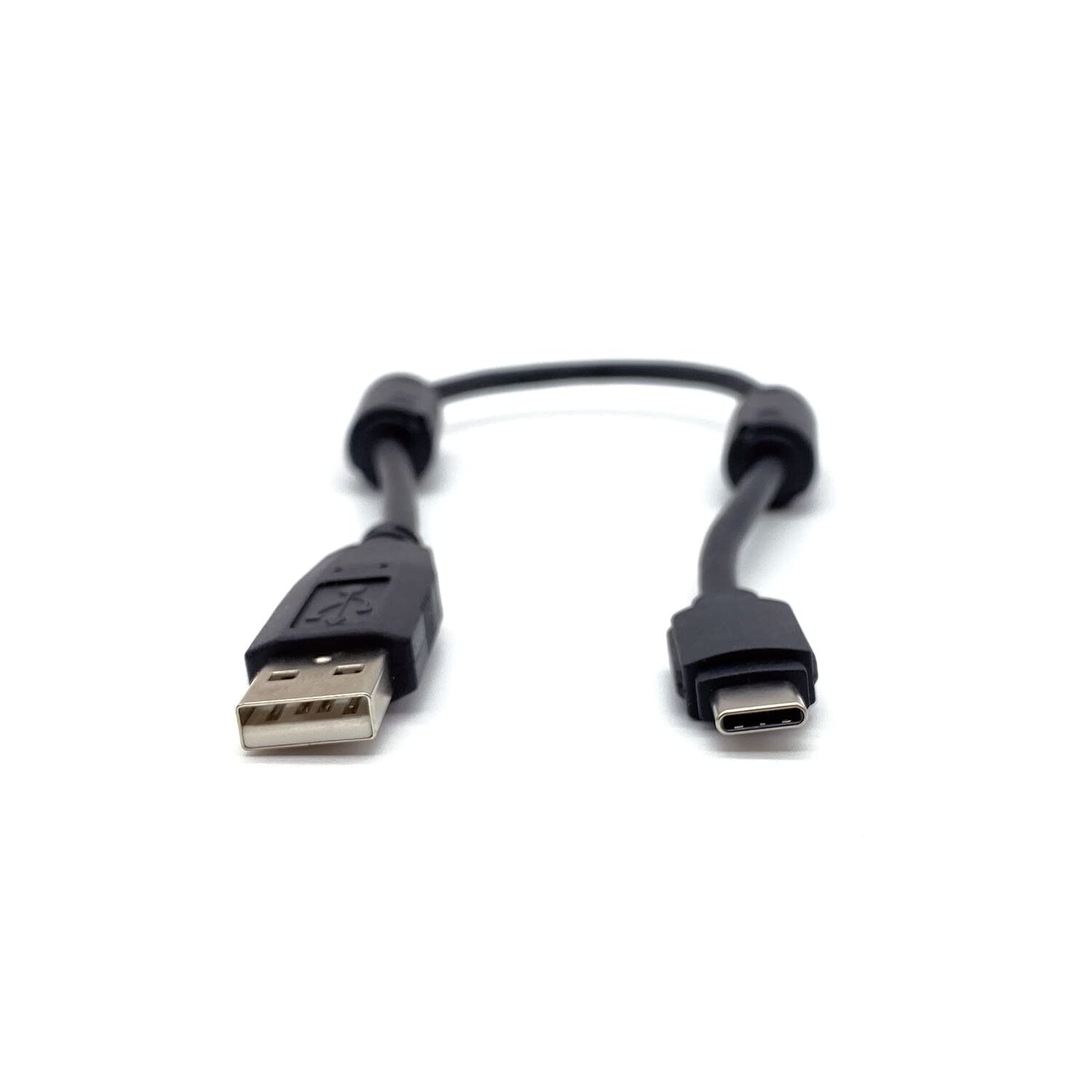 Geschirmtes kurzes USB-A auf USB-C Kabel mit Ferriten