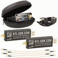 Impulsfoto 2x RTL-SDR Blog V4 Hochleistungs SDR R828D Tuner + 4 Fach Active Antennen Verteiler + 4x SMA Kabel
