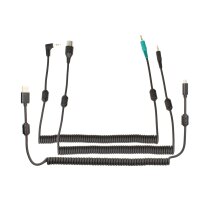 Minadax DIGIRIG Mobile Digital Kabel SET + USB Kabel | Kompatibel mit ICOM IC-706 IC-706 IC-7000 IC-7100 IC-7200 IC-718 IC-9100 IC-970 | Ferritkerne an beiden Enden
