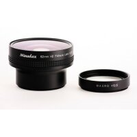 Minadax 0.25x Fisheye Vorsatz kompatibel mit Canon Powershot A30, A40 - in schwarz