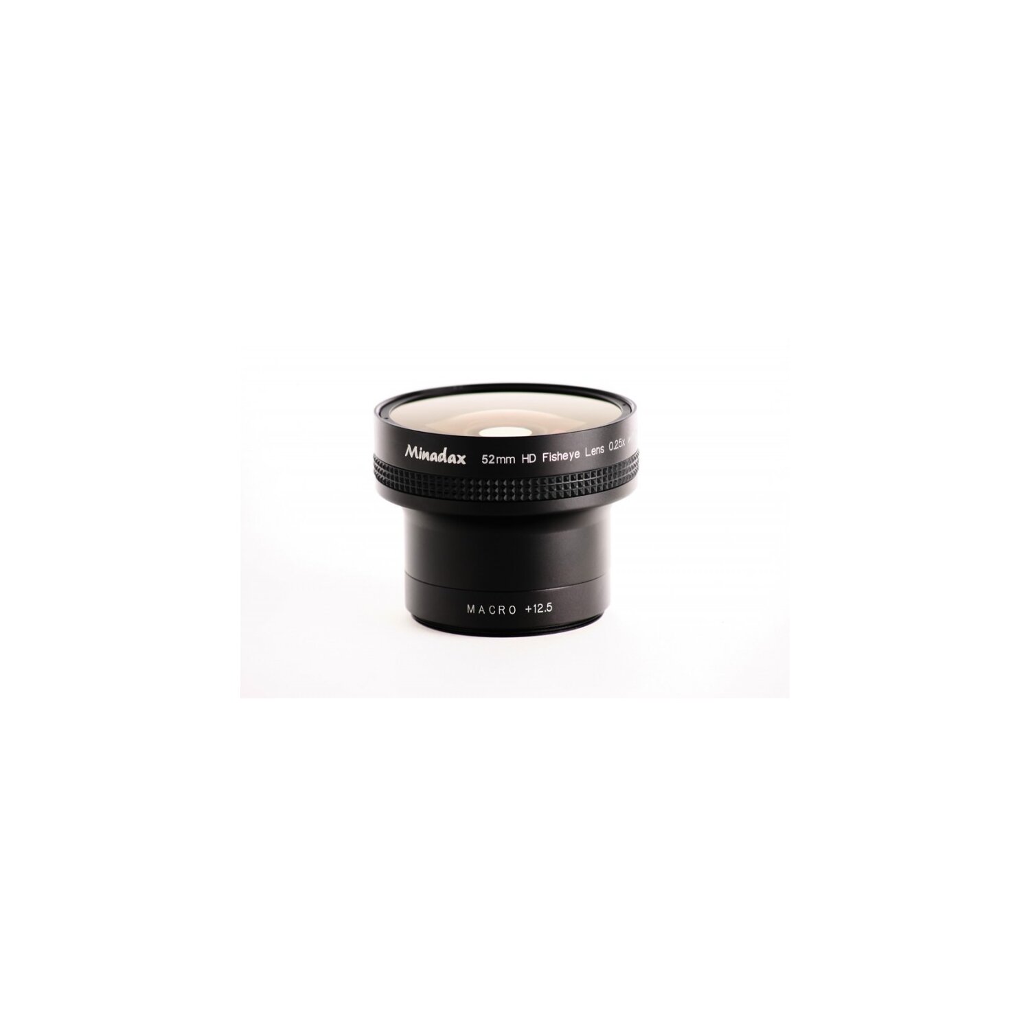 Minadax 0.25x Fisheye Vorsatz kompatibel mit Canon Powershot A510, A520, A540 - in schwarz
