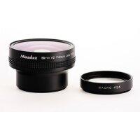 Minadax 0.25x Fisheye Vorsatz kompatibel mit Canon Powershot G9 - in schwarz